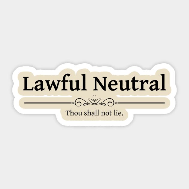 Lawful Neutral DND 5e RPG Alignment Role Playing Sticker by rayrayray90